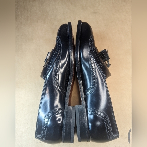 Florsheim men\'s Black Leather Brinson Wingtip Kilted Tassel Loafer Sz 9 D. New w main image 4